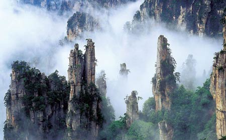 張家界森林公園，袁家界，楊家界，天子山二天自助游